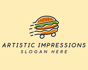 Fast Food Burger Hamburger logo design