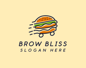 Fast Food Burger Hamburger logo design