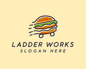 Fast Food Burger Hamburger logo design