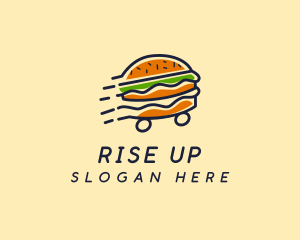 Fast Food Burger Hamburger logo design