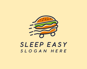 Fast Food Burger Hamburger logo design