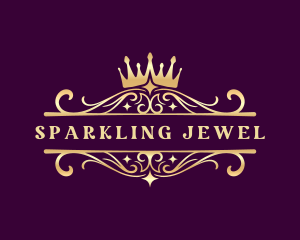 Decorative Crown Jewelry logo design