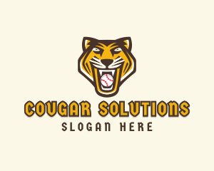 Cougar - Tiger Baseball Team logo design
