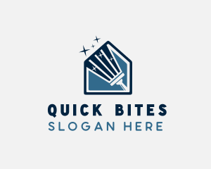 Equipment - Sparkling Squeegee Cleaning Tool logo design