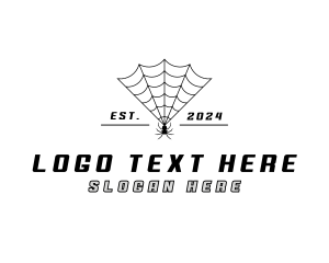 Spooky - Spider Web Insect logo design