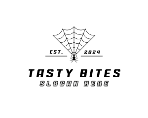 Spooky - Spider Web Insect logo design