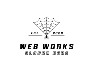 Web - Spider Web Insect logo design