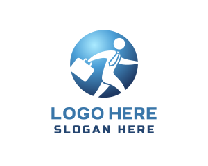 Man - Human Resources Job Recruitment logo design
