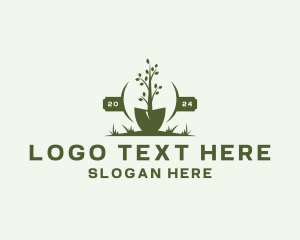 Leaf - Gardening Shovel Landscape logo design