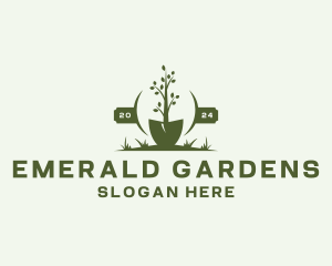 Gardening Shovel Landscape logo design