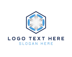 Tech Hexagon Cones logo design