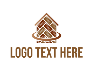 Woodgrain - Wooden Floor Home logo design