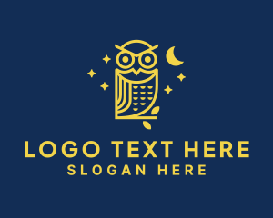 Yellow - Moon Owl Agency logo design