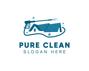 Roof Cleaning Pressure Washer  logo design