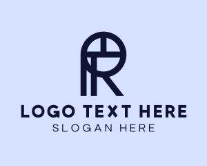 Letter R - Business Letter R Outline logo design
