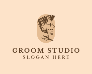 Groom - Beard Chalk Barber logo design