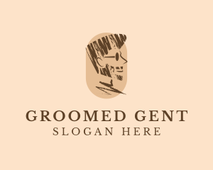 Groom - Beard Chalk Barber logo design