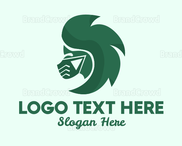 Green Face Mask Lady Logo