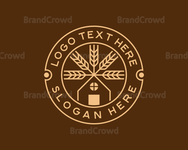 Organic Wheat Farming Logo