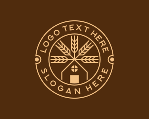 Organic Wheat Farming Logo