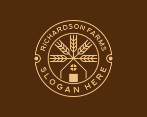 Organic Wheat Farming logo design