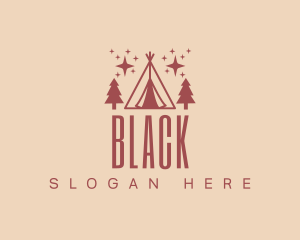 Tent - Camping Outdoor Tree logo design