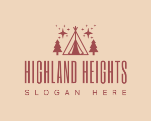 Highland - Camping Outdoor Tree logo design