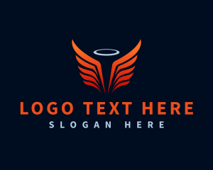 Clan - Angel Halo Wings logo design