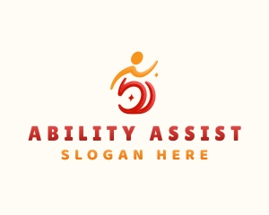 Disability - Wheelchair Disability  Foundation logo design