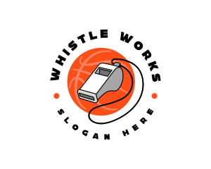 Whistle - Basketball Referee Whistle logo design