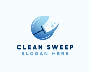 Mopping - Sanitary Disinfectant Squeegee logo design