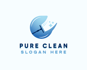 Sanitary Disinfectant Squeegee  logo design