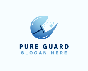 Sanitary Disinfectant Squeegee  logo design