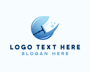 Sanitary - Sanitary Disinfectant Squeegee logo design