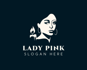 Wax Candle Lady logo design