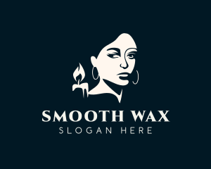 Wax Candle Lady logo design