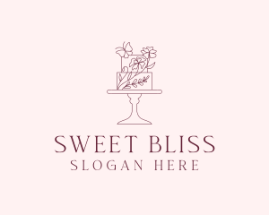Sugar - Floral Cake Dessert logo design