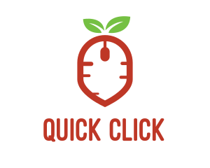 Click - Computer Mouse Carrot logo design