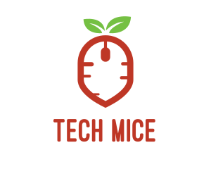 Computer Mouse Carrot logo design