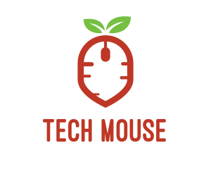 Computer Mouse Carrot logo design