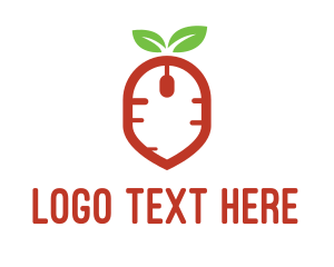 Veggie - Computer Mouse Carrot logo design