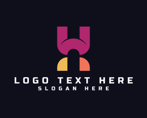 Branding - Geometric Digital Business Letter H logo design