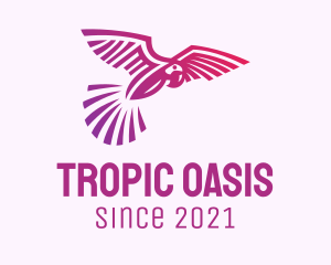 Tropic - Flying Winged Parrot logo design