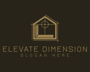 Dimension - Home Builder Ruler logo design