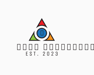 Multicolor Triangle Tech Agency logo design