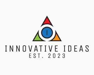 Concept - Multicolor Triangle Tech Agency logo design