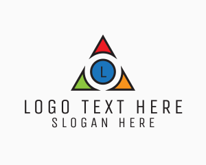 Multicolor Triangle Tech Agency Logo