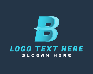 Backward - Logistics Arrow Letter B logo design