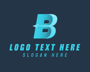 Letter B - Logistics Arrow Letter B logo design