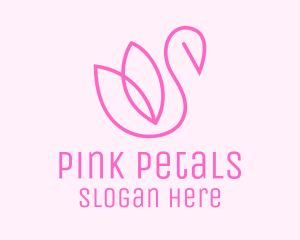 Pink Swan Beauty  logo design